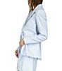 Color:Pastel Blue - Image 4 - Fitted Peak Lapel Flap Pocket Long Sleeve Blazer