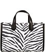 Michael Kors Gigi East West Zebra Print Small Messenger Tote Bag, Color:Black Multi - Image 2