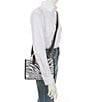 Michael Kors Gigi East West Zebra Print Small Messenger Tote Bag, Color:Black Multi - Image 4