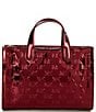 Michael Kors Gigi MK Facet Logo Small Messenger Metallic Bag, Color:Deep Red - Image 2