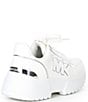 Color:White Multi - Image 2 - Girls' Maddy MK Logo Metallic Detail Chunky Sneakers (Youth)