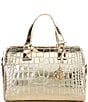 Michael Kors Grayson Metallic Duffle Satchel Bag, Color:Pale Gold - Image 1