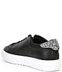 Color:Black - Image 3 - Grove Leather Rhinestone Accent Sneakers