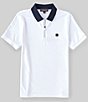 Color:White - Image 1 - Half-Zip Sport Short-Sleeve Modern Fit Polo Shirt