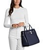 Michael Kors Hamilton Moderne Large Satchel Bag, Color:DRESS BLUE - Image 4