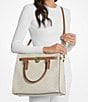 Michael Kors Hamilton Moderne Large Satchel Bag, Color:Vanilla/Acorn - Image 3