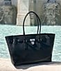 Michael Kors Hamilton Nomad Large Tote Bag, Color:Black - Image 4