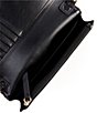 Color:Brown/Black - Image 3 - Heather Signature Logo Semi Lux Extra Small Crossbody Bag