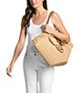 Michael Kors Isa Resort Large Fan Straw Tote Bag - Image 3