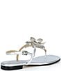 Michael Kors Jacie Metallic Leather Flower Thong Sandals - Image 3