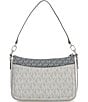 Michael Kors Jet Set Charm Silver Metal Medium Top Zip Pochette Crossbody Bag, Color:Slate Multi - Image 2