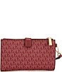 Michael Kors Jet Set Double Zip Wristlet Wallet, Color:Mulberry - Image 2