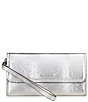 Michael Kors Jet Set Medium Metallic Flap Double Zip Wristlet - Image 1