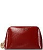 Michael Kors Jet Set Medium Patent Hair Embossed Charm Travel Pouch - Image 1