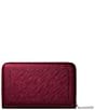 Michael Kors Jet Set Metallic Small Zip Around Card Case, Color:Oxblood - Image 2