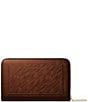 Michael Kors Jet Set Metallic Small Zip Around Card Case, Color:Chocolate - Image 2