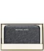 Michael Kors Jet Set Metallic Small Zip Around Card Case, Color:Black - Image 4