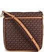 Color:Brown/Acorn - Image 2 - Jet Set Signature Logo Charm Large North South Crossbody Bag