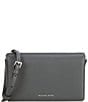 Michael Kors Jet Set Silver Metal Medium Flap Crossbody Bag, Color:Slate - Image 1