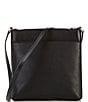 Color:Black - Image 2 - Jet Set Small Pebbled Leather Flat Crossbody Bag