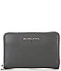 Michael Kors Jet Set Small Zip Around Card Case, Color:Slate - Image 1