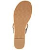 Color:Brown Multi - Image 6 - Jilly Logo Mid Espadrille Platform Wedge Toe Loop Thong Sandals