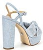 Color:Blue Haze - Image 2 - Josie Rhinestone Denim Platform Sandals