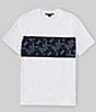 Color:White - Image 1 - Jumbo Empire Stripe Logo Short Sleeve T-Shirt