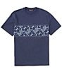Color:Midnight - Image 1 - Jumbo Empire Stripe Logo Short Sleeve T-Shirt