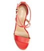 Color:Spiced Coral - Image 5 - Kayla Leather Espadrille Wedge Sandals