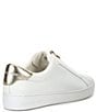 Color:White/Pale Gold - Image 2 - Keaton Leather Zip Sneakers