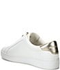 Color:White/Pale Gold - Image 3 - Keaton Leather Zip Sneakers