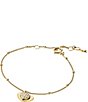 Color:Gold - Image 1 - Kors Love Pave Heart Duo Line Bracelet