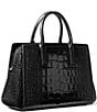 Michael Kors Laila Medium Croc Embossed Leather Satchel Bag - Image 2