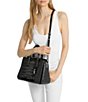 Michael Kors Laila Medium Croc Embossed Leather Satchel Bag - Image 5