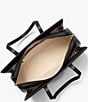 Michael Kors Laila Medium Leather Tote Bag, Color:Black - Image 4