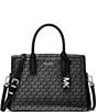 Michael Kors Laila Medium Logo Satchel Bag, Color:Black - Image 1