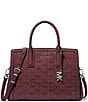 Michael Kors Laila Medium Satchel Bag, Color:Oxblood - Image 1