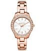 Color:Rose Gold - Image 1 - Liliane Three-Hand Rose Gold-Tone Watch
