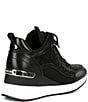 Color:Black - Image 2 - Lolly Trainer Rhinestone Hidden Wedge Sneakers