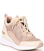 Color:Pink - Image 1 - Lolly Wedge Rhinestone Sneakers