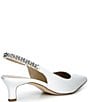Michael Kors Marcia Leather Chain Hardware Slingback Kitten Heel Pumps - Image 2