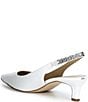 Michael Kors Marcia Leather Chain Hardware Slingback Kitten Heel Pumps - Image 3
