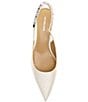 Michael Kors Marcia Leather Chain Hardware Slingback Kitten Heel Pumps - Image 5