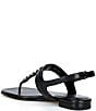Michael Kors Marcia Leather Chain Hardware Thong Sandals - Image 3