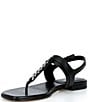Michael Kors Marcia Leather Chain Hardware Thong Sandals - Image 4