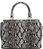 Michael Kors Marilyn Medium Snake Embossed Leather Satchel Bag, Color:Quarry Grey - Image 1