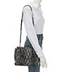 Michael Kors Marilyn Medium Snake Embossed Leather Satchel Bag, Color:Quarry Grey - Image 4