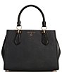 Color:Black - Image 1 - Marilyn Saffiano Leather Medium Satchel Bag