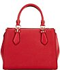 Color:Crimson - Image 2 - Marilyn Saffiano Leather Medium Satchel Bag
